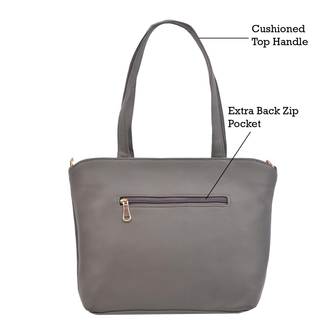 Michael Kors Tina Small Zip Satchel Handbag Crossbody Pearl Gray Perforated