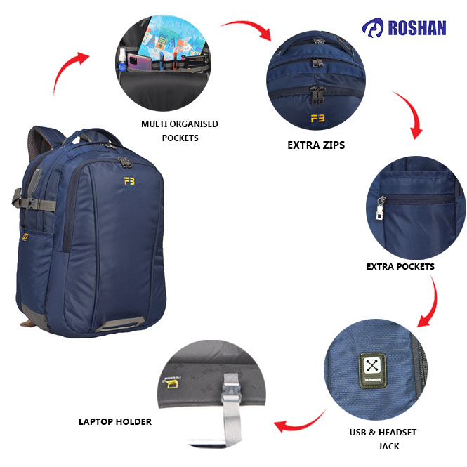 FB FASHION SB-496 33 L Laptop Backpack Lightgrey - Price in India |  Flipkart.com