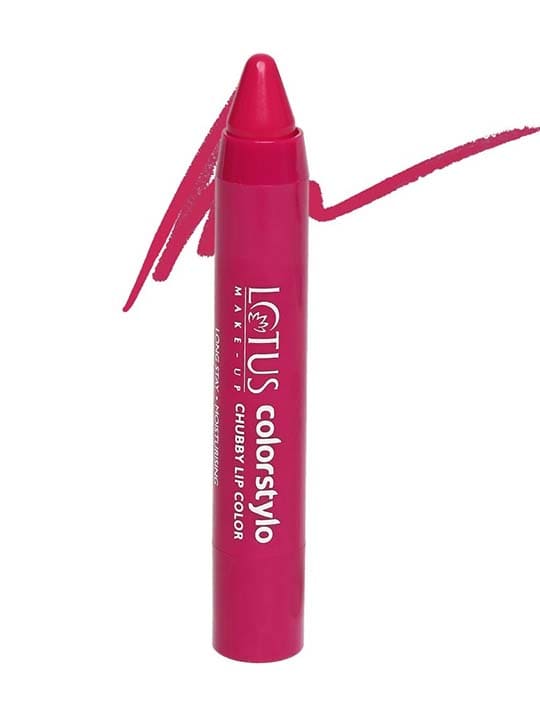 LOTUS HERBALS COLORSTYLO CHUBBY LIP COLOR-SCARLET PINK-201