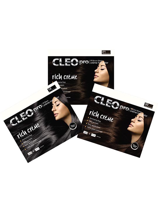 CLEO PRO AMMONIA FREE HAIR COLOR BLACK-12