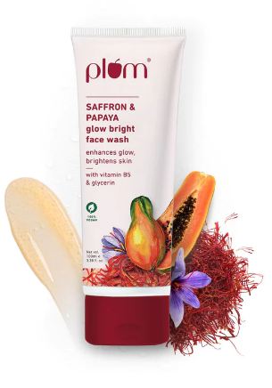 Plum Saffron and Papaya Glow Bright Face Wash