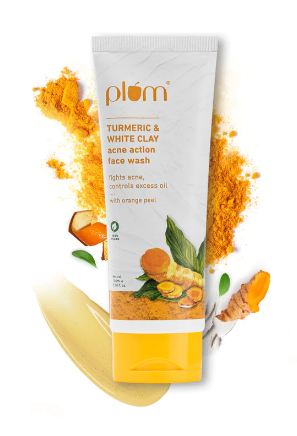 Plum Turmeric and White Clay Acne Action Face Wash