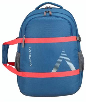 Buy Aristocrat Solid Pattern Nord Laptop Backpack (H) Blue (Blue, Medium)  at Amazon.in