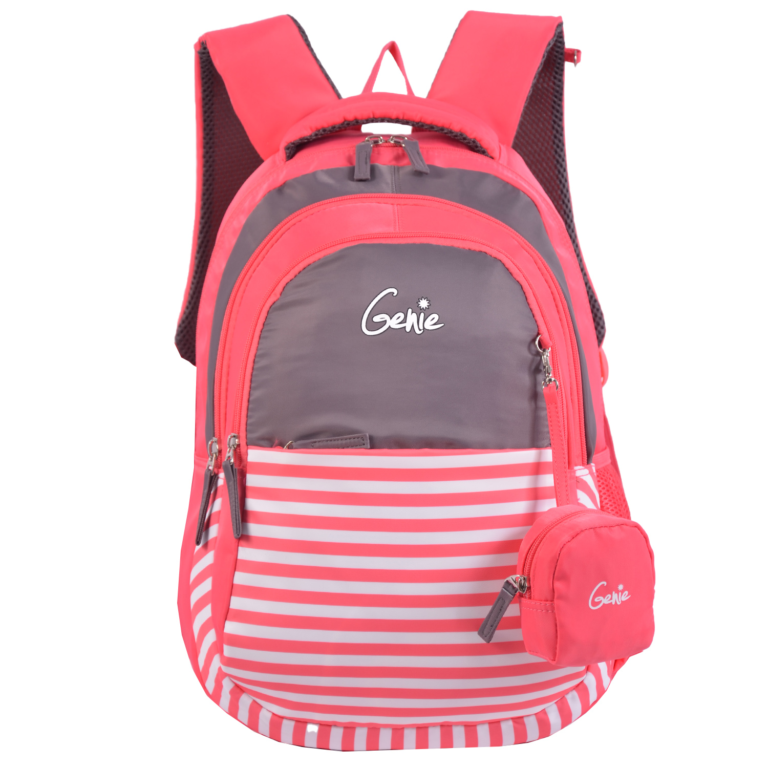 RoshanBags_GENIE 28L KIDS BACKPACK NAUTICAL PLUS 17 PINK WITH POUCH
