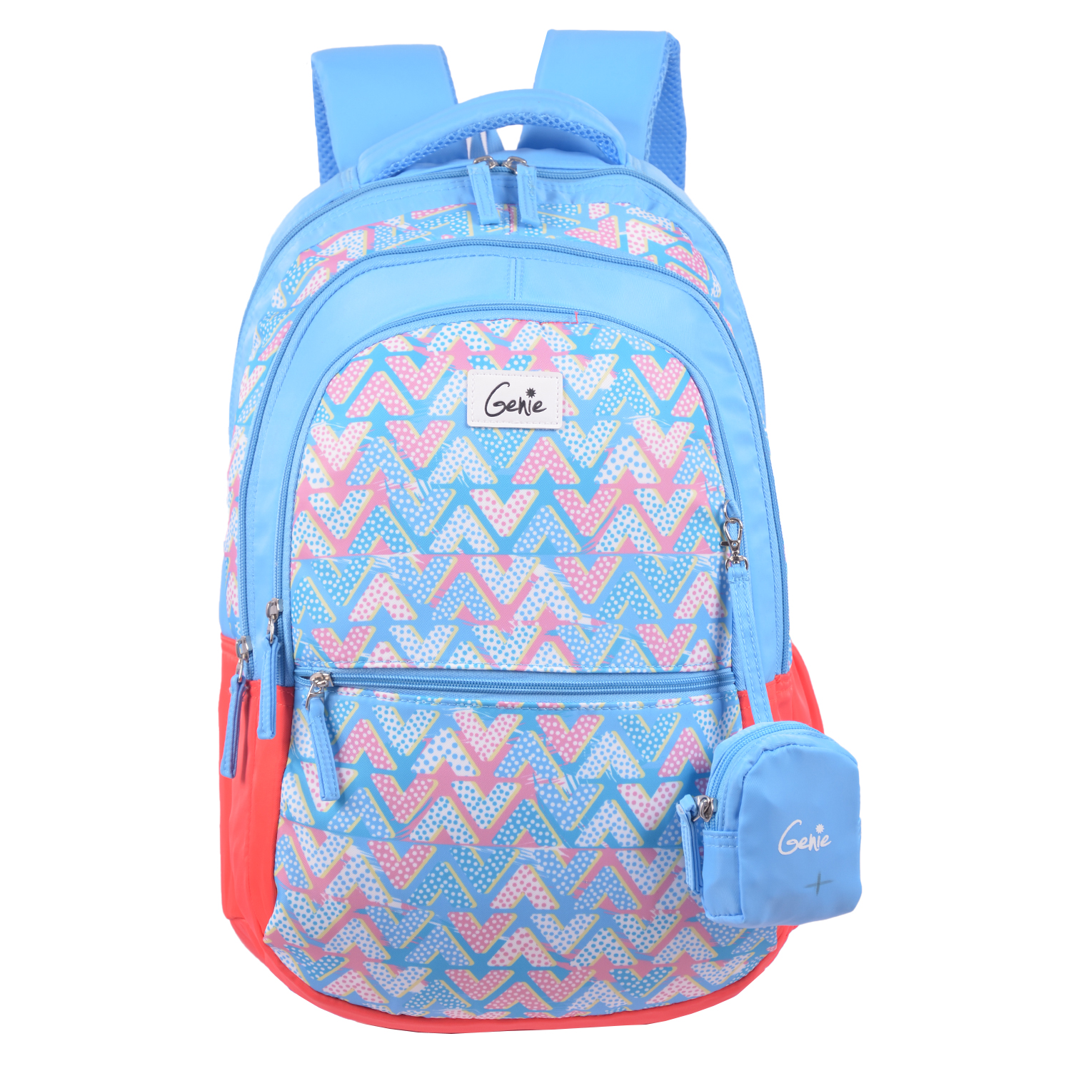 Buy Genie Glaze 36 Litres Blue School backpack for girls (19 inch, 3  Compartments, Water resistant) Online at desertcartINDIA