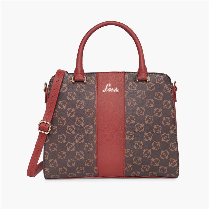 Buy Lavie Women's Dorse Dome Satchel Bag Red Ladies Purse Handbag at  Amazon.in