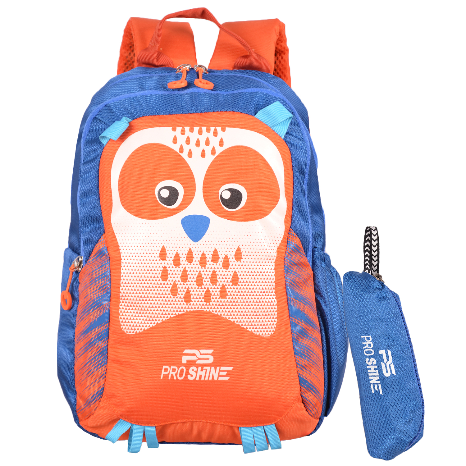 RoshanBags_PROSHINE 14L KIDS SCHOOL BAG FOR KG A0137 ORANGE WITH POUCH