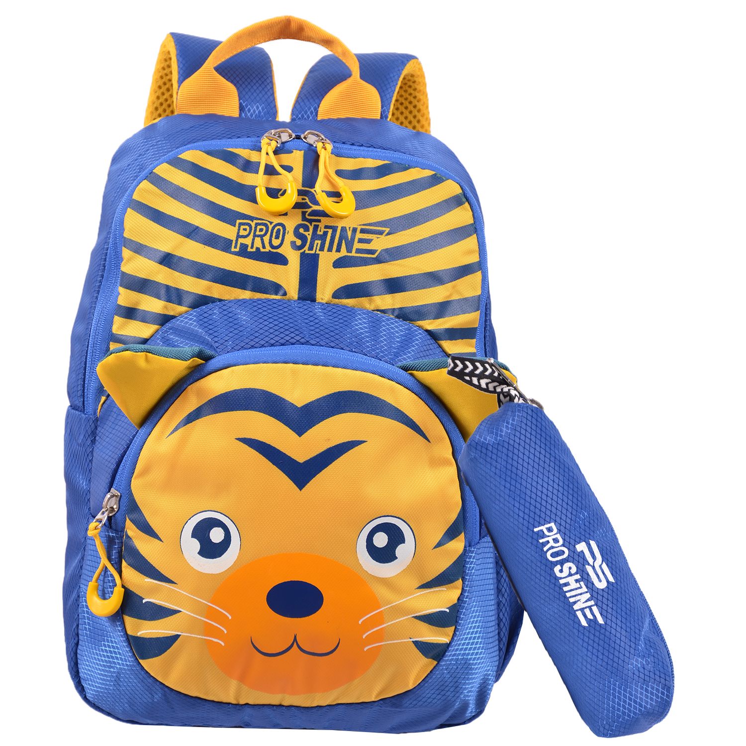 RoshanBags_PROSHINE 14L KIDS SCHOOL BAG FOR KG WITH POUCH A0138 YELLOW BLUE