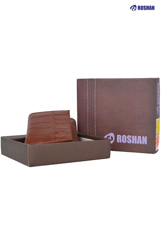 RoshanBags_Roshan Men Leather 3 Fold Wallet R019 Tan