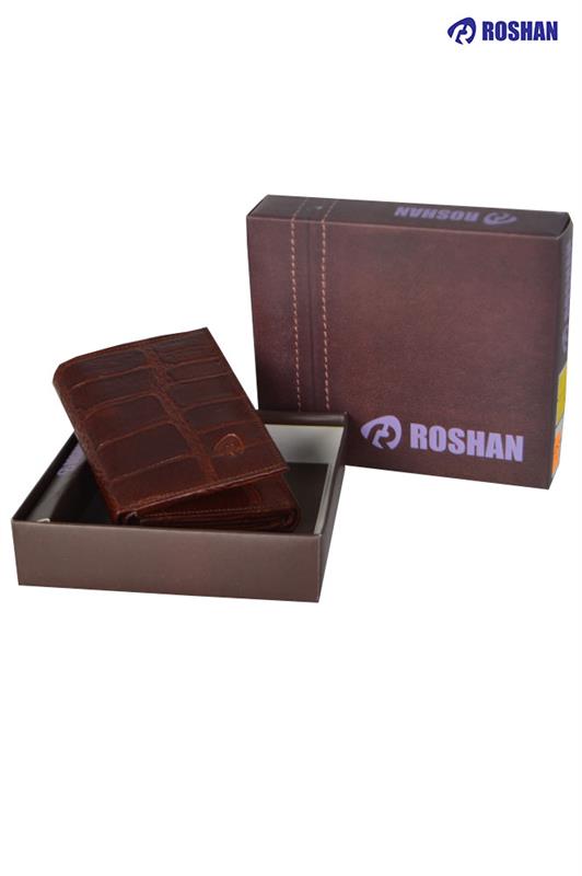 RoshanBags_Roshan Men Leather 3 Fold Wallet R019 Brown